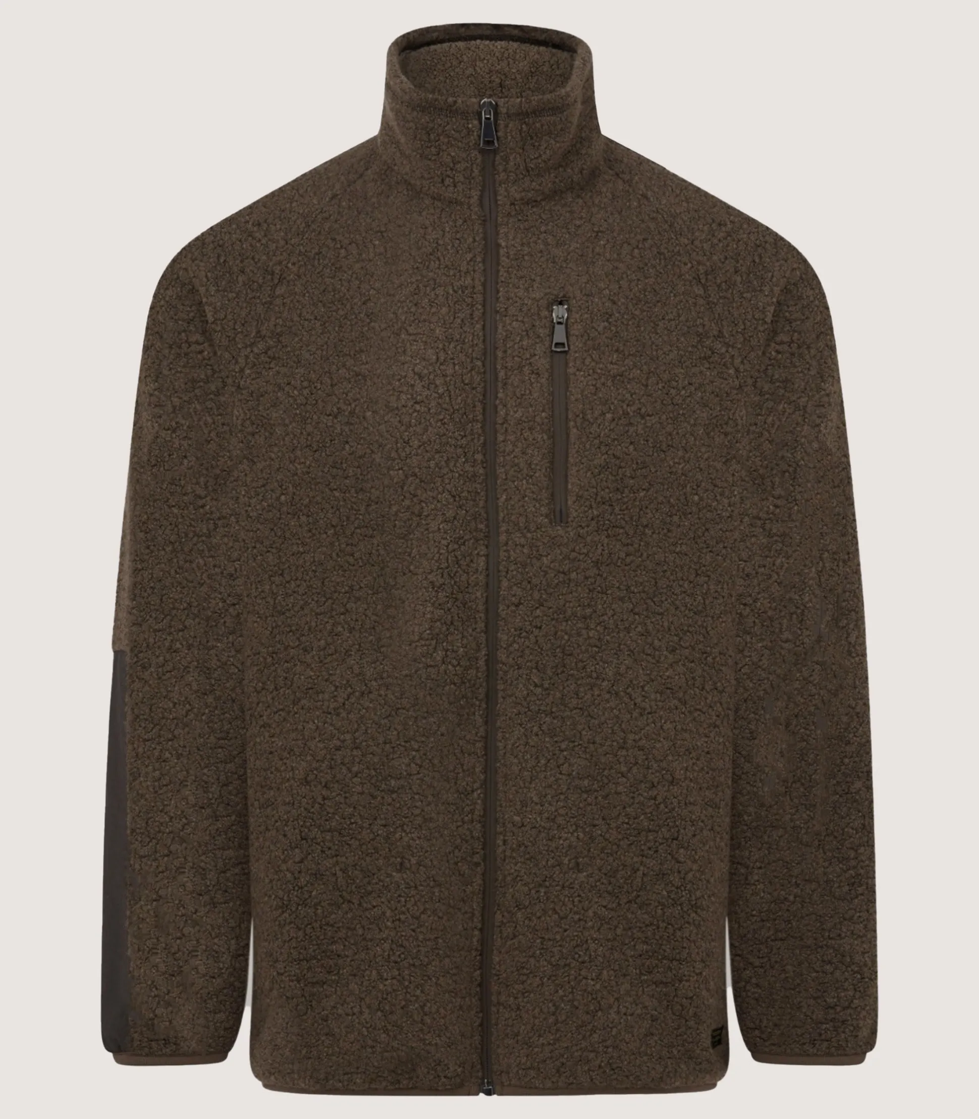 Men's Merino Lux Fleece Jacket In Walnut