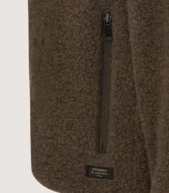Men's Merino Lux Fleece Jacket In Walnut