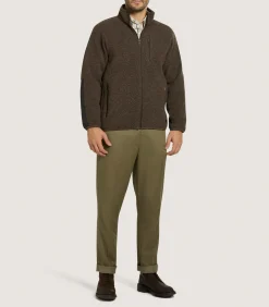 Men's Merino Lux Fleece Jacket In Walnut