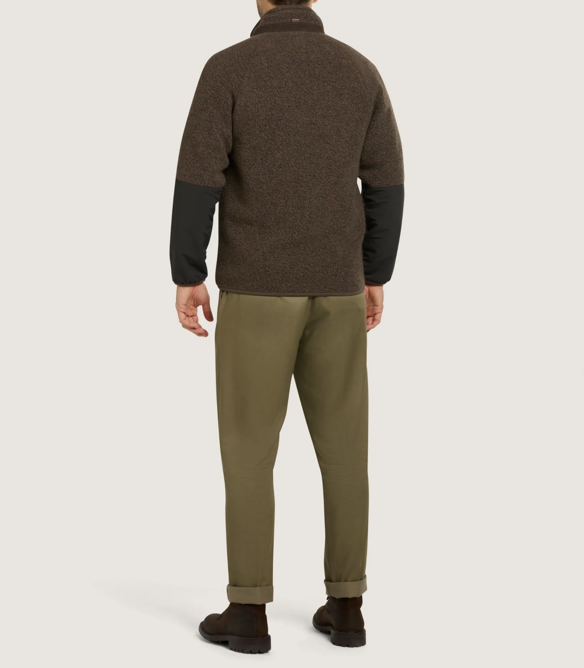Men's Merino Lux Fleece Jacket In Walnut