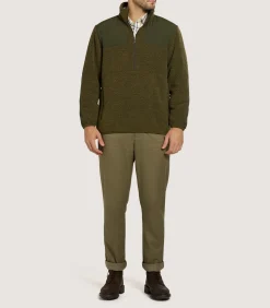 Men's Merino Lux Half Zip Sporting Fleece In Lichen