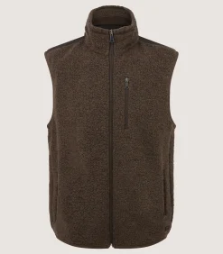 Men's Merino Purdey Fleece Gilet In Walnut