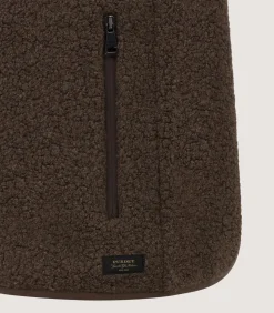 Men's Merino Purdey Fleece Gilet In Walnut