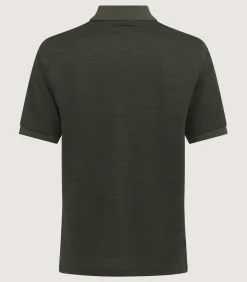 Men's Merino Tech Pique Polo in Loden