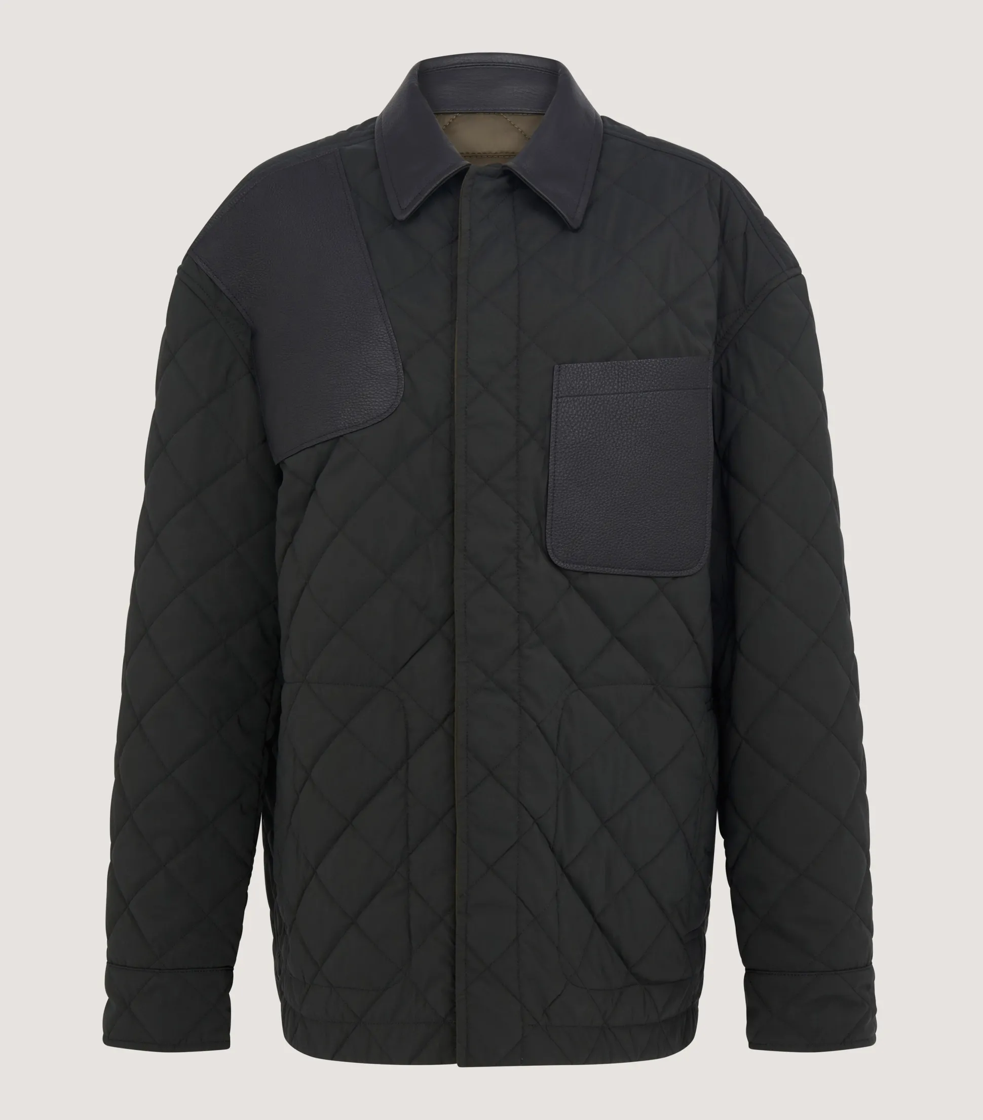 Men's Padded Barn Jacket In Loden