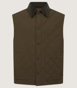 Men's Padded Purdey Gilet In Dark Olive