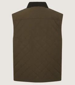 Men's Padded Purdey Gilet In Dark Olive