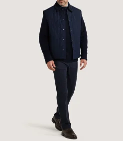 Men's Padded Purdey Gilet In Navy