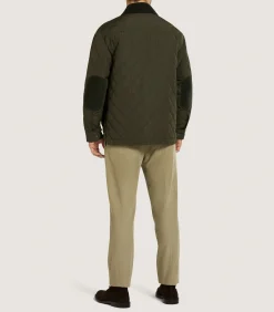 Men's Padded Purdey Jacket In Dark Olive