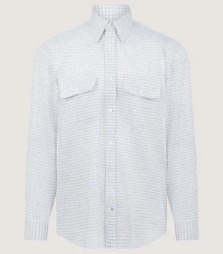 Men's Pale Indigo Double Pocket Shirt