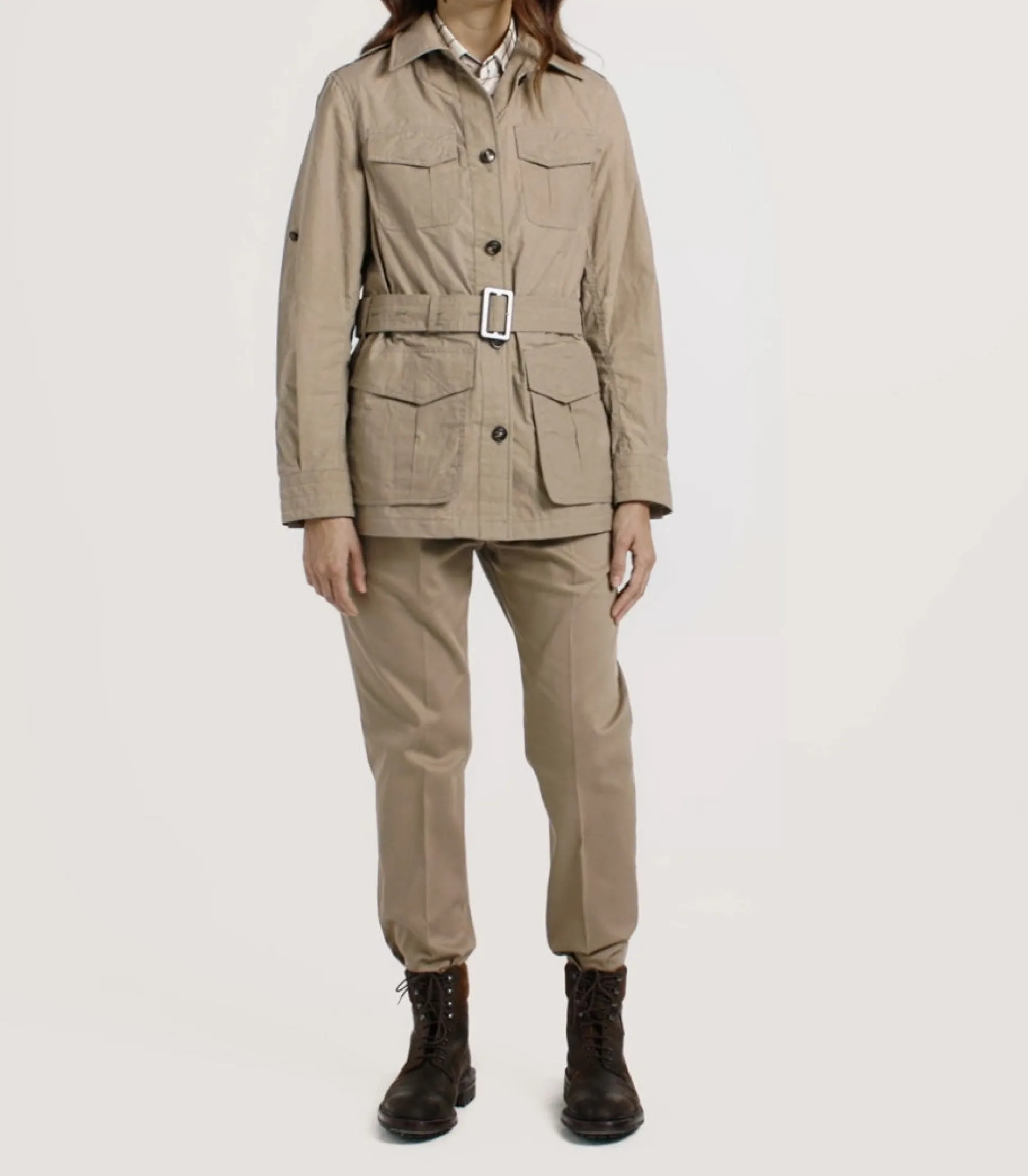 Men's Summer Dry Wax Safari Jacket In Taupe