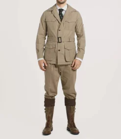 Men's Summer Dry Wax Safari Jacket In Taupe