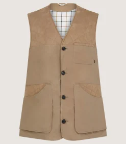 Men's Summer Dry Wax Sporting Vest In Taupe