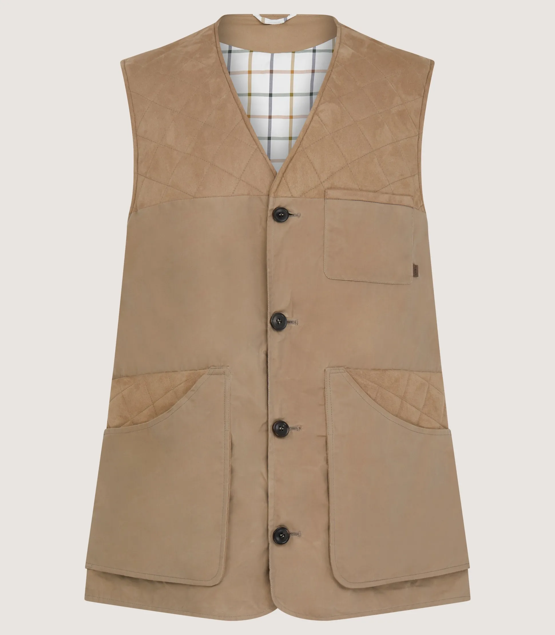 Men's Summer Dry Wax Sporting Vest In Taupe