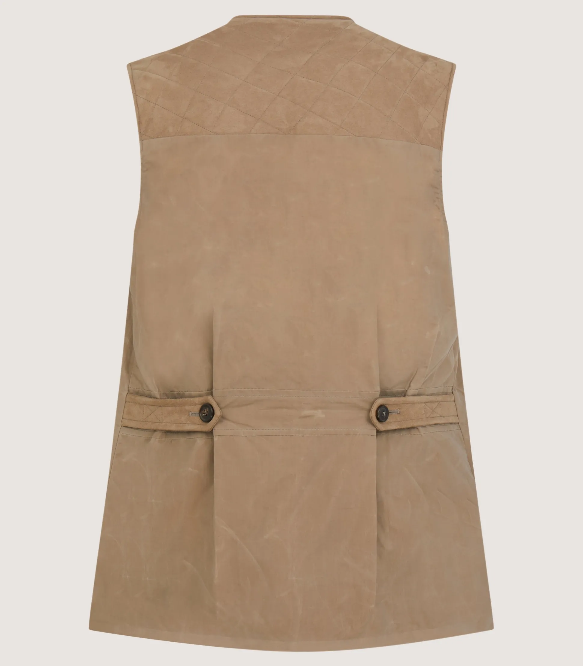 Men's Summer Dry Wax Sporting Vest In Taupe