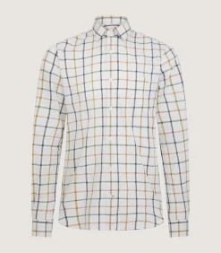 Men's Summer Sporting Windowpane Pocket Shirt In Green