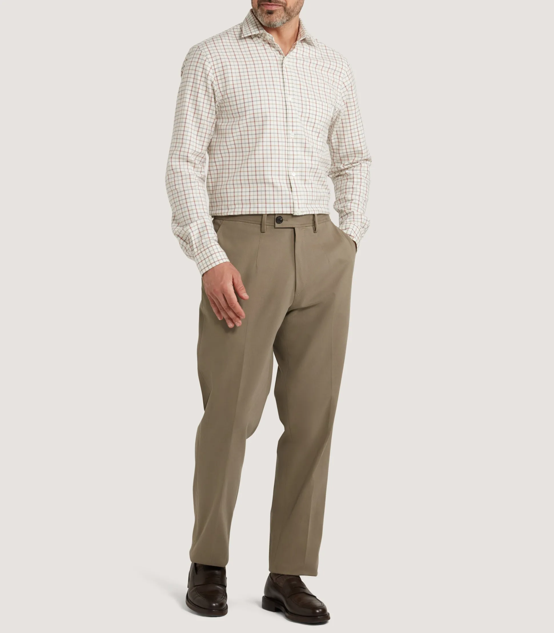 Men's Tattersall Sporting Shirt in Audley Red