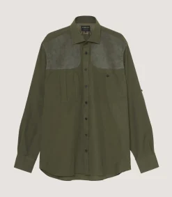 Men's Technical Sporting Shirt In Khaki Green