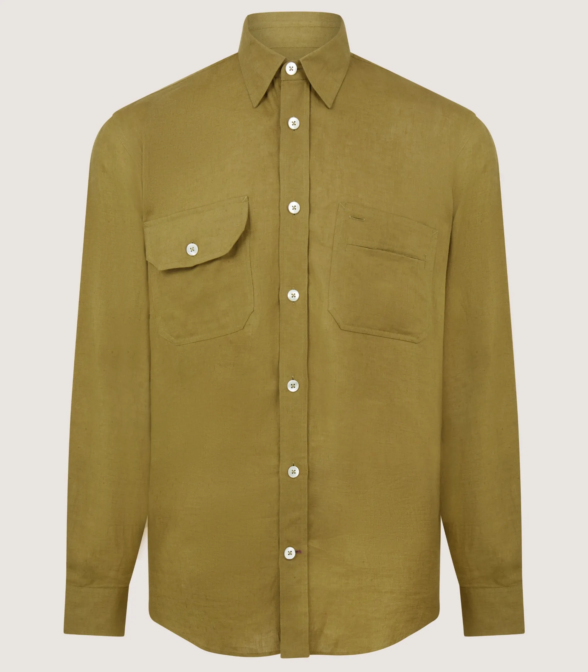 Men's Triple Pocket Shirt in Ochre