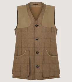 Men's Tweed Sporting Vest in Morar