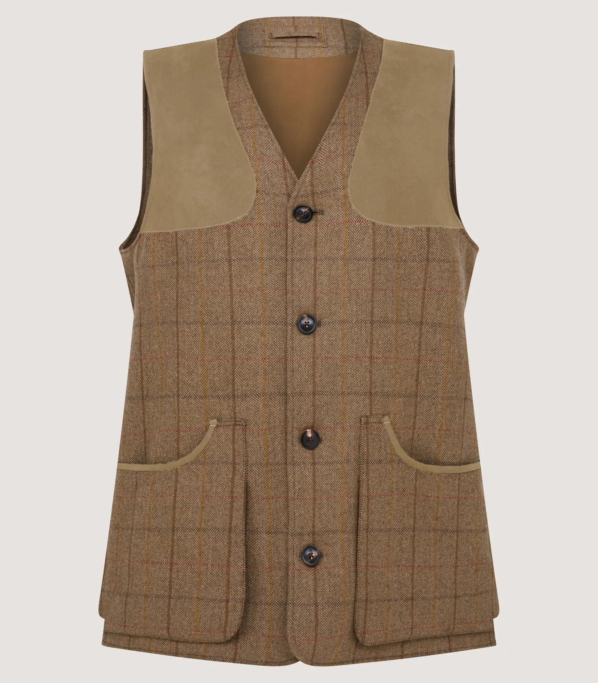 Men's Tweed Sporting Vest in Morar