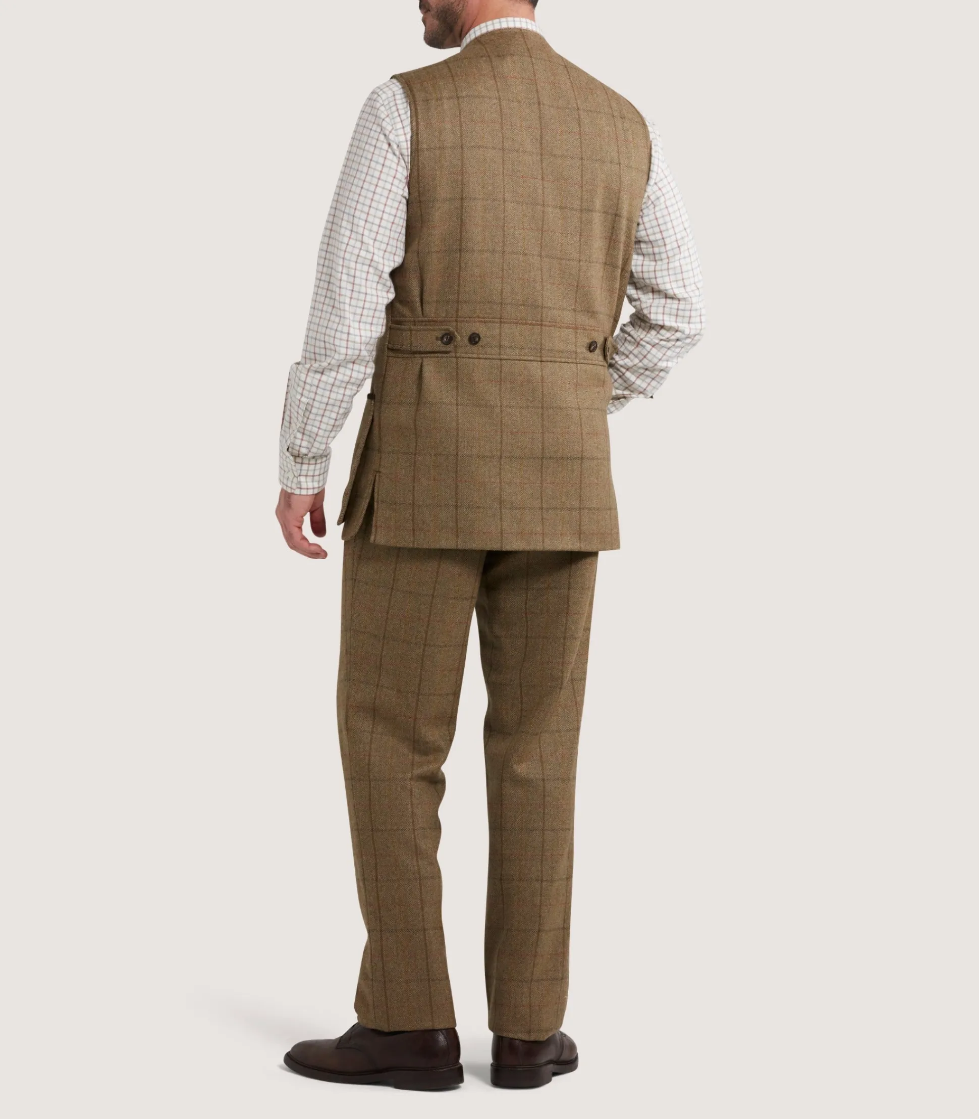 Men's Tweed Sporting Vest in Morar