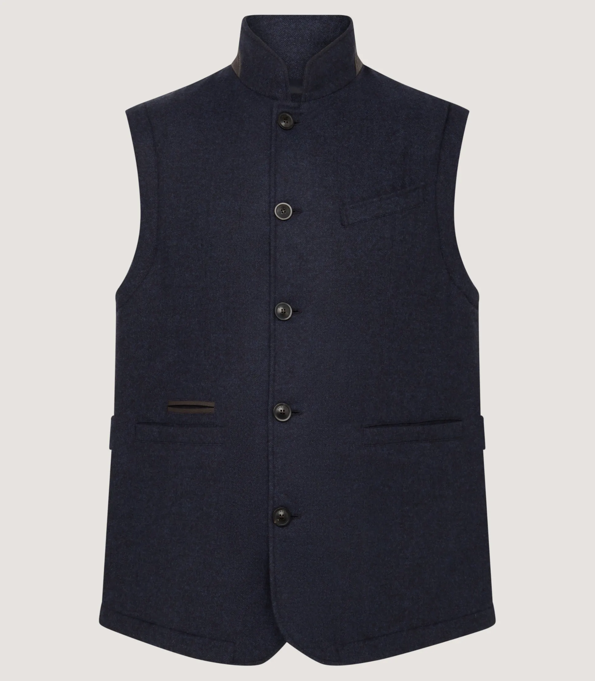 Men's Warwick Stand Collar Gilet in Midnight Navy