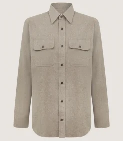 Men's Wide Herringbone Double Pocket Shirt