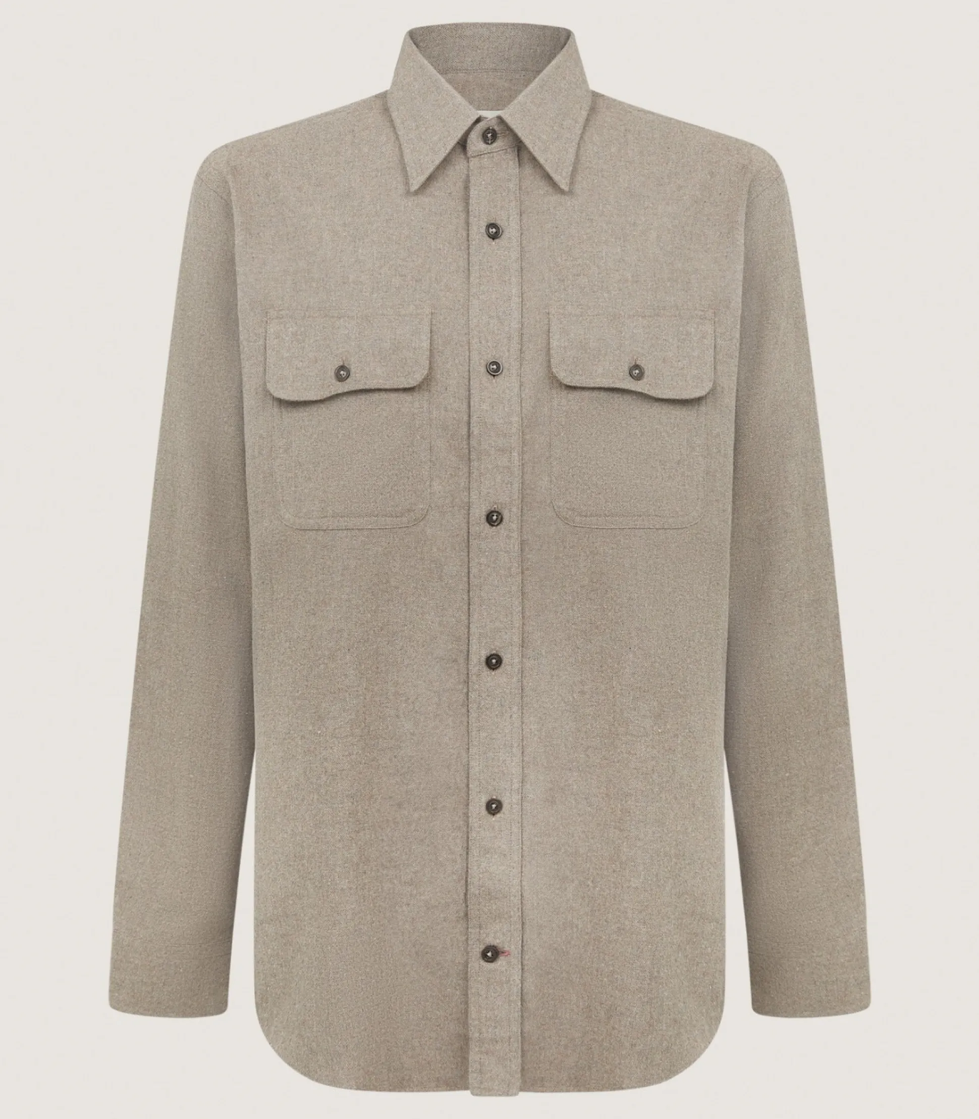 Men's Wide Herringbone Double Pocket Shirt