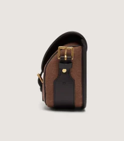 Nettle Canvas Cartridge Bag In Walnut