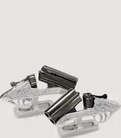 Over-And-Under Silver Cufflinks In Silver