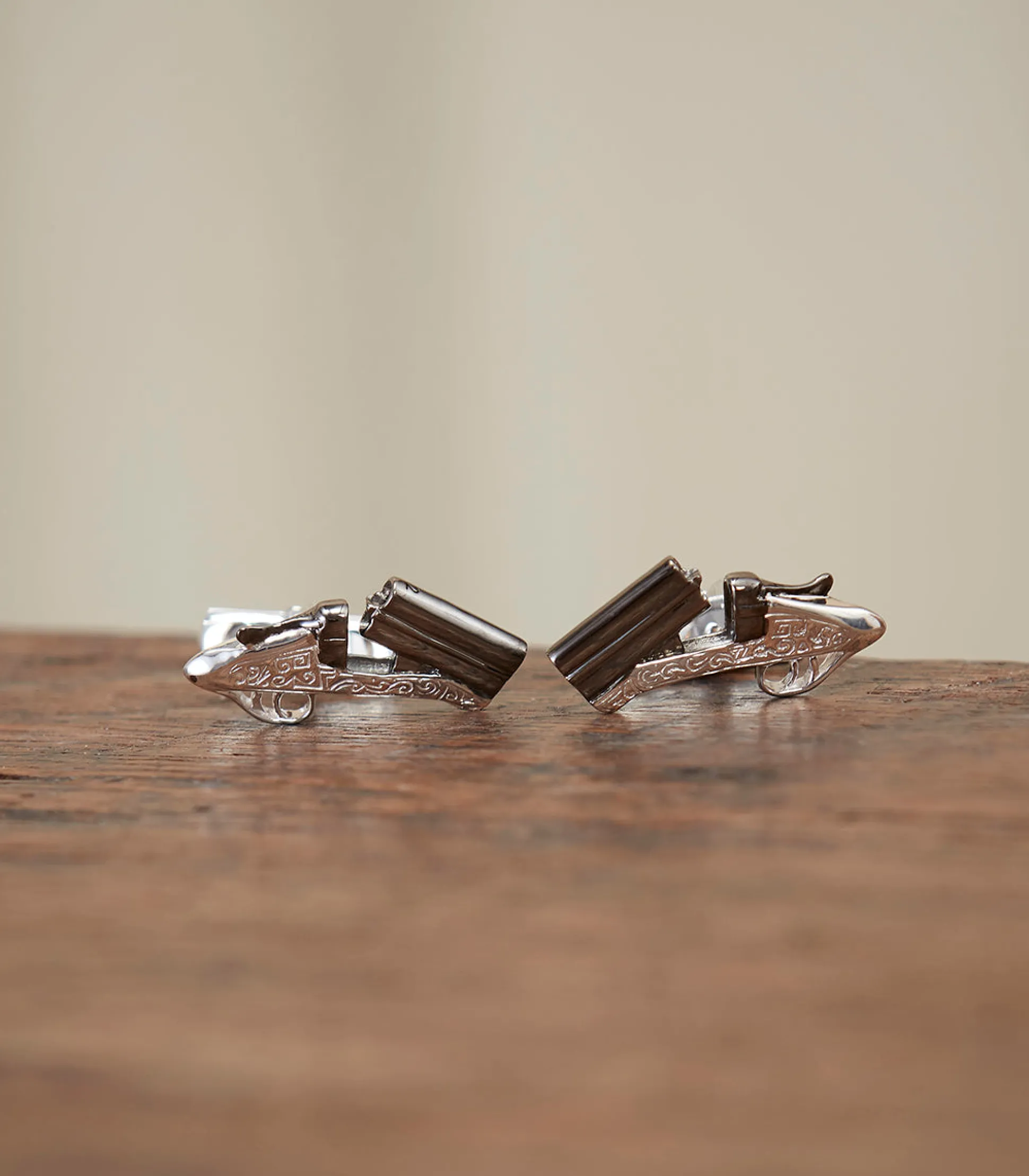 Over-And-Under Silver Cufflinks In Silver