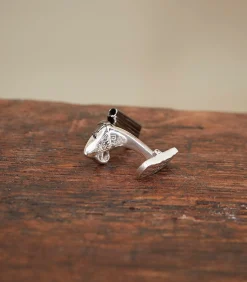 Over-And-Under Silver Cufflinks In Silver