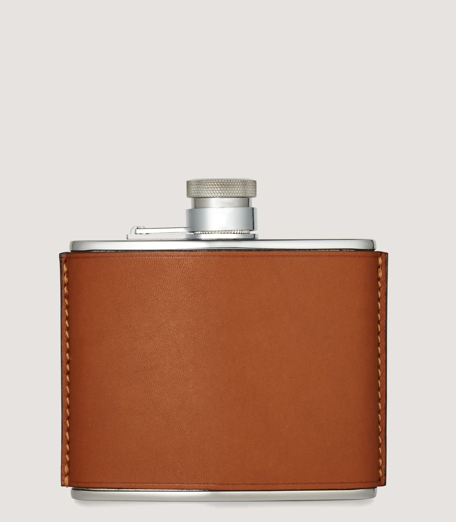 4oz Leather Flask In Tan