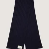Ribbed Chunky Scarf in Midnight Blue
