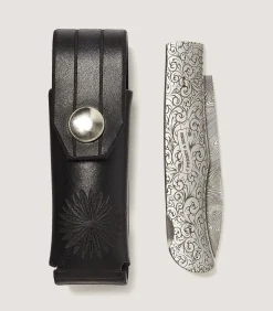 Rose & Scroll Folding Knife
