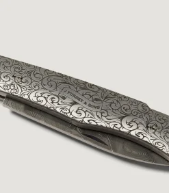 Rose & Scroll Folding Knife