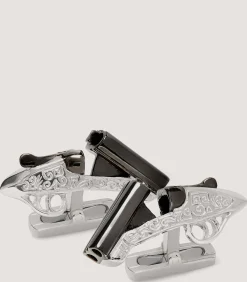 Side-By-Side Silver Cufflinks In Silver