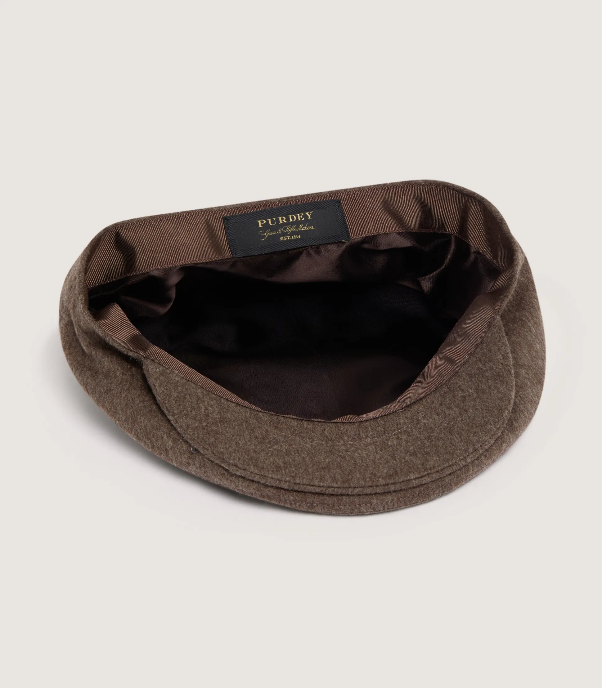 Unisex Litton Short Peak Loden Cap in Taupe