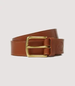 Unlined Bridle Leather Belt In London Tan