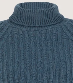 Women's Annabel Roll Neck in Canvas Blue