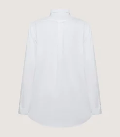 Women's Button Down Signature Cotton Twill Shirt In White