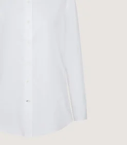 Women's Button Down Signature Cotton Twill Shirt In White