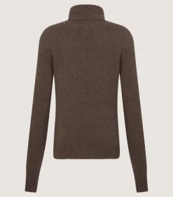 Women's Cashmere Turtleneck Sweater With Chest Pocket