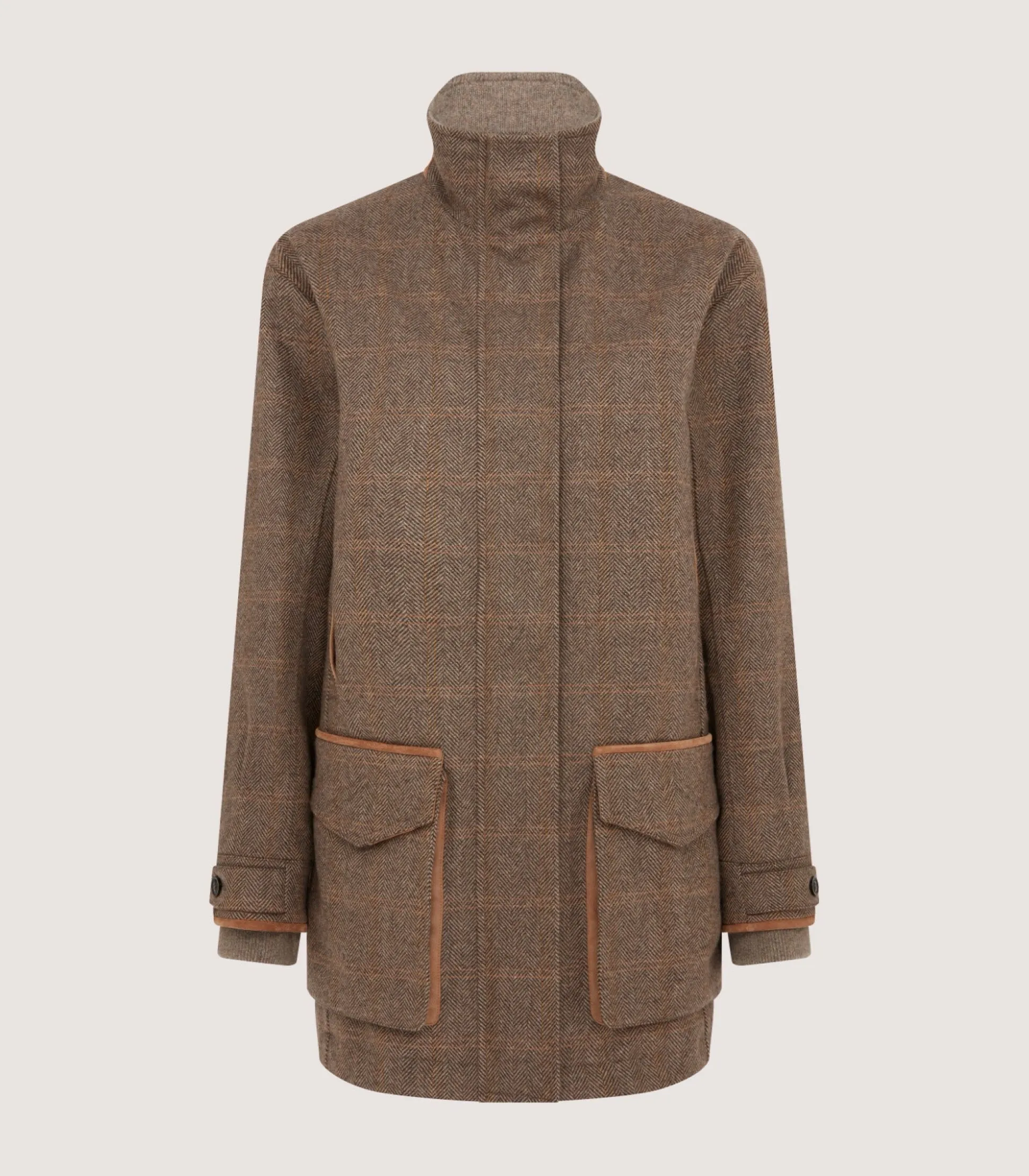 Women's Cashmere Tweed Raglan Field Coat In Brecbowie