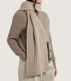 Women's Clifford Ribbed Cardigan in Taupe
