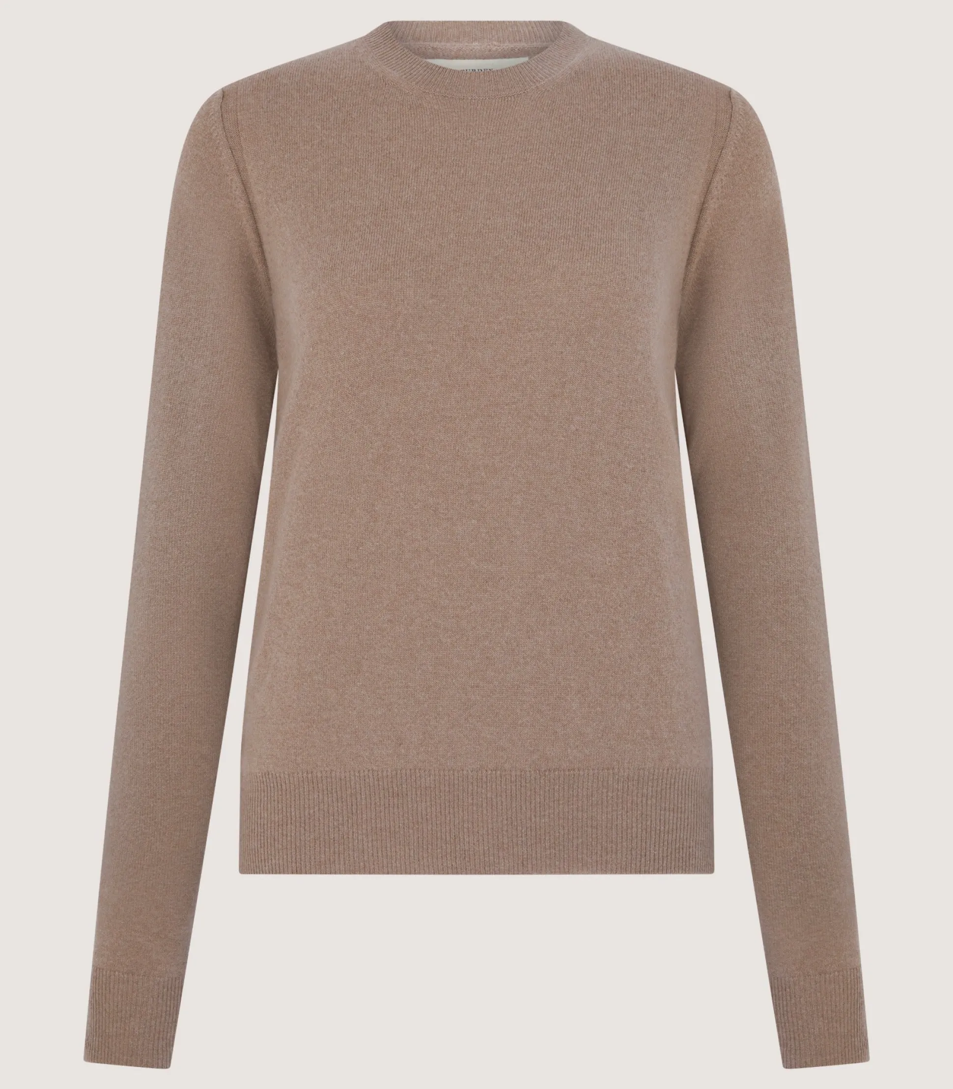 Women's Cork Crew Neck Jumper in Taupe