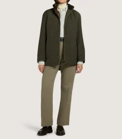 Women's Dark Olive Quilted Purdey Jacket