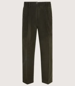 Women's Double Pleat Trouser In Loden