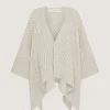 Women's Lammermuir Knitted Aran Cape in Ivory